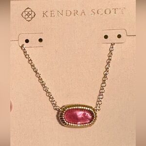 Kendra Scott Fuchsia and Gold Pendant Necklace